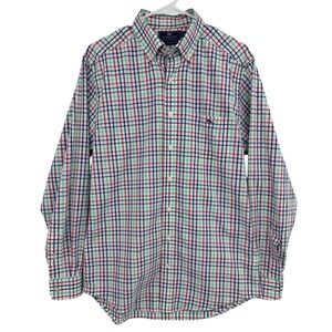 Vineyard Vines Mens Slim Fit Tucker Shirt M Plaid Button Down Pink Blue Green